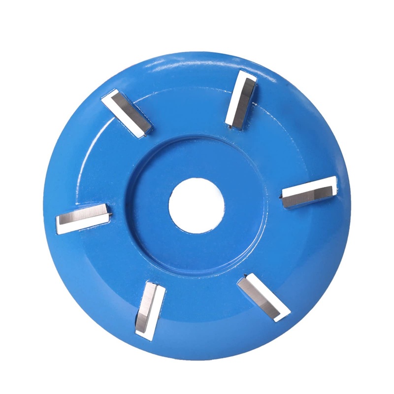 Hoof Trimming Disc,Professional Electric Hoof Repair Tool,Wood Turbo Carving Disc,6/8 Teeth Metal Hoof Trimming Cutter for Horses Goats Cow Foot Trimmer Woodcarving Table Woodworking (Blue 6 Teeth)