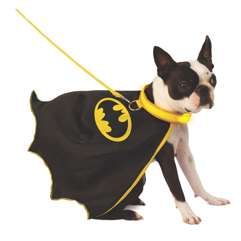 Rubie’s DC Comics Batman Cape for Pets with Light-Up Collar and Leash, Large Large (Pack of 1)