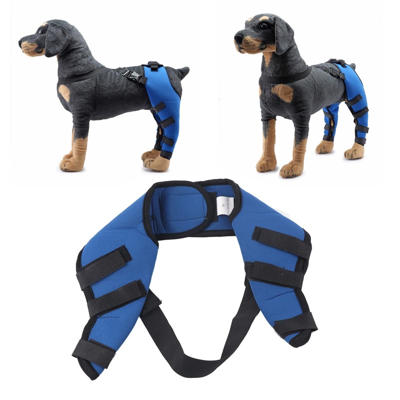 Tnfeeon Knee Support for Dogs, Leg Support for Ligament Injuries, Joint Pain and Muscle Soreness, Adjustable Rear Support for Kneecap Dislocation (HJ27 Hind Legs Blue) S HJ27 Hind Legs Blue