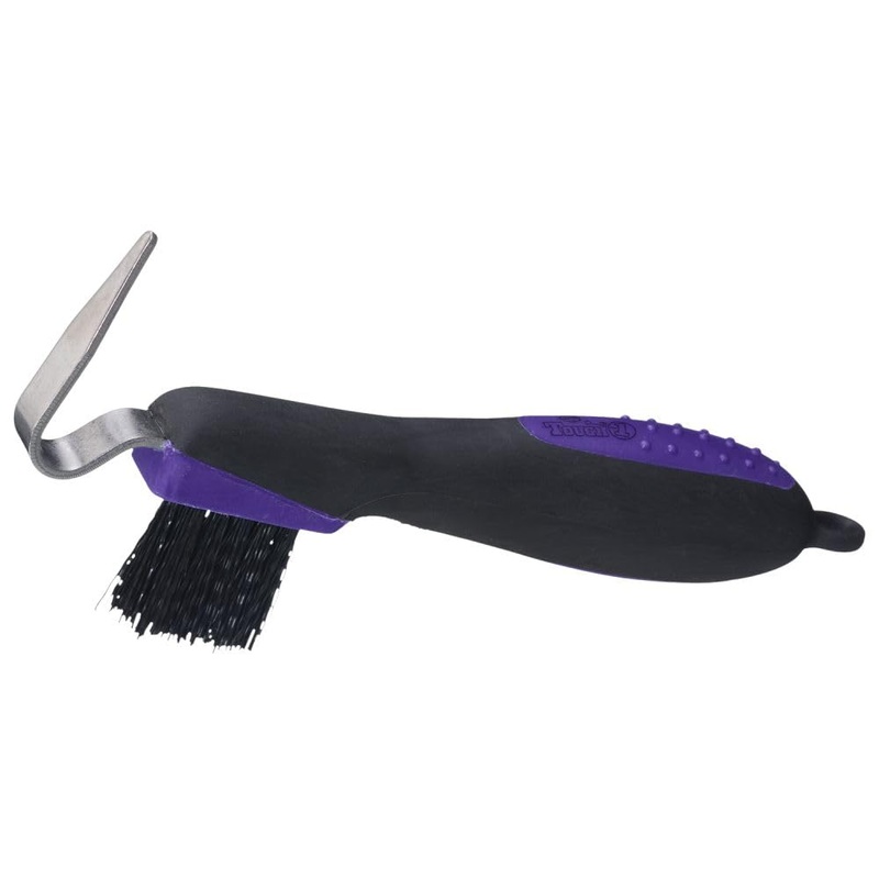 Tough 1 Great Grip Hoof Pick/Brush Purple