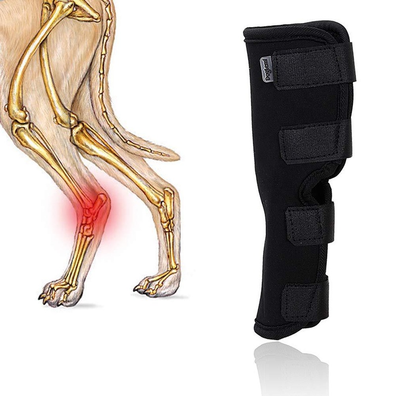 Vagasi 2 Pack Dog Hock Brace Rear Leg Joint Wrap Hock Joint Compression Supportive for Sprain Wounds Injury Healing M