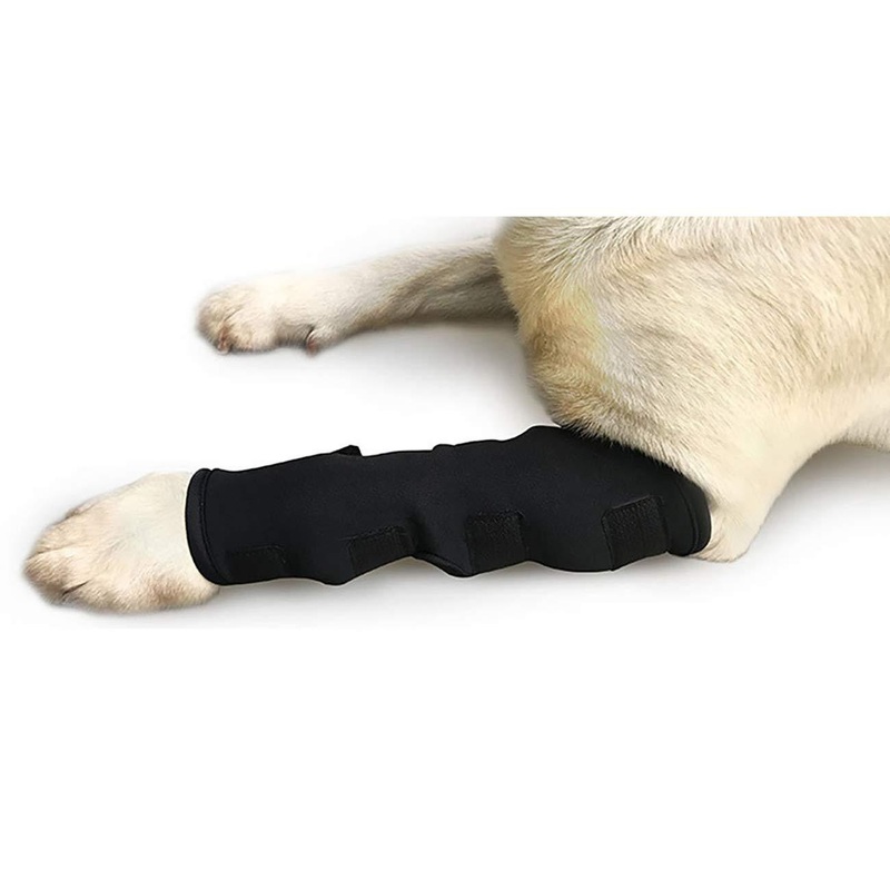 VANVENE Extra Supportive Dog Canine Rear Front Leg Hock Joint Wrap Protects Wounds Compression Brace Sleeve with Straps for Heals and Prevents Injuries and Sprains Helps Arthritis (Medium) Medium (Pack of 1)
