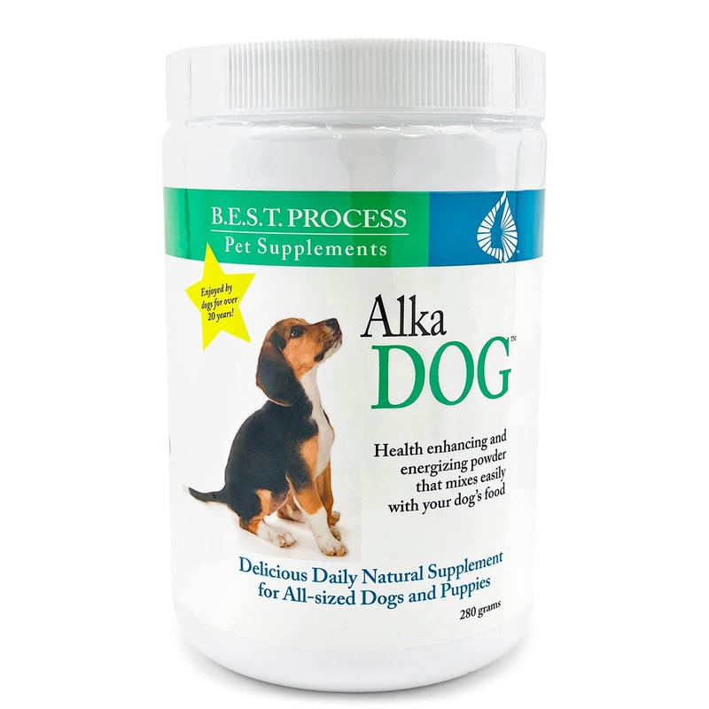 AlkaDog  Morter HealthSystem Best Process Alkaline  Nutrient Rich Superfood Powder for Dogs with Probiotics, Trace Minerals, Enzymes & Antioxidants Single Container
