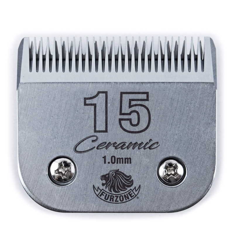 Furzone Detachable Ceramic Blade – Size 15 Blade 3/64″, Made of High-Tech Ceramic Materials, Compatible with Most Andis, Oster, Wahl A5 Clippers