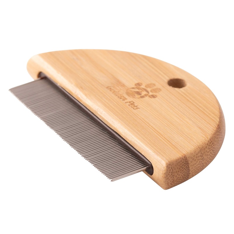 Golden Pets Bamboo Flea Comb I Lice Comb & Nits Comb I Against Fleas, Lice on Dogs & Cats I Ideal after Flea Shampoo I + Free Care Manual