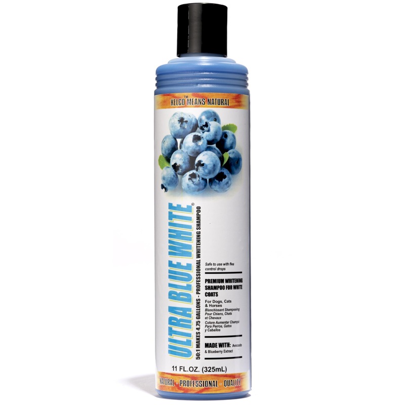 Kelco by Laube Deep Cleaning Pet Shampoo – Ultra Blue White Antioxidant Shampoo – Natural, Hypoallergenic, Biodegradable Formula for Grooming Dogs, Cats, and Pets (50:1 Concentrated, 11 fl oz) 11oz