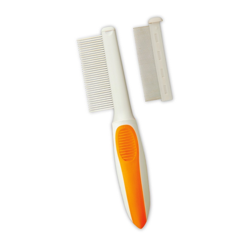 Wahl Premium Pet 2 in 1 Finishing and Flea Comb for Detangling & Smoothing Coats, Finding Fleas, Ticks, & Eggs on Dogs and Cats by the Brand Used by Professionals
