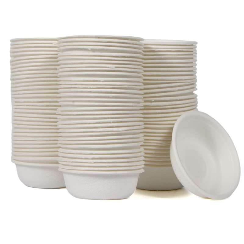 100Pcs Biodegradable Crested Gecko Food Cups, 1oz Reptile Feeding Dish