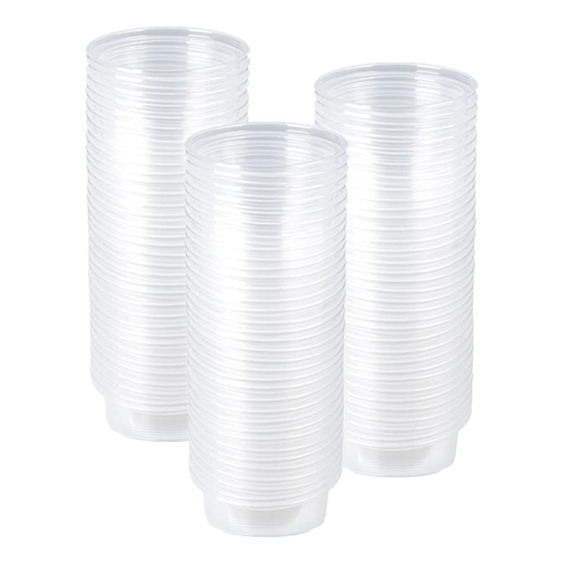 100Pcs Crested Gecko Food Dish, 0.5oz Plastic Reptile Feeding Cups 100Pcs