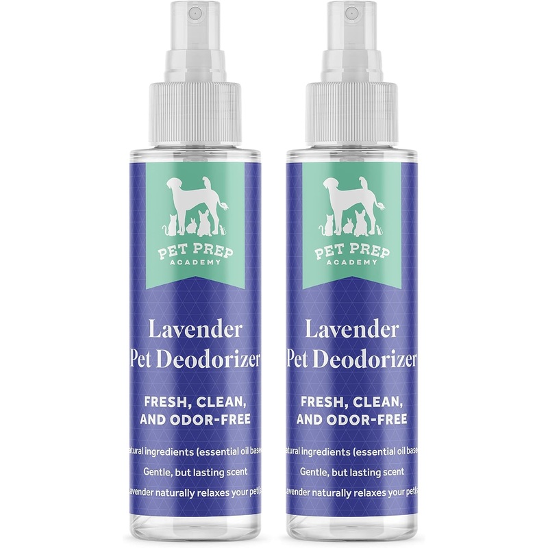 [2-Pack] Pet Spray Deodorizer – Cleans and Refreshes Your Pets Coat – Natural Dry Pet Shampoo – for Dog, Puppy, and More – Gentle, Long-Lasting Scent – Lavender – 16 Fl Oz 2-Pack