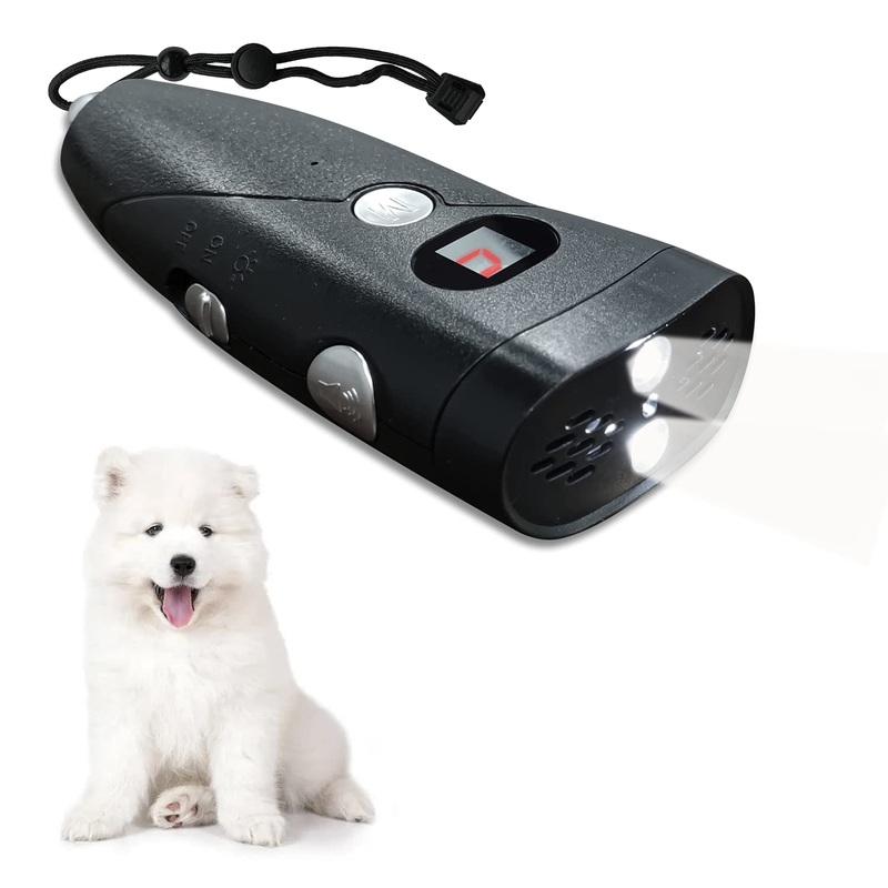 A.FATI Ultrasonic Dog Barking Deterrent Rechargeable 9 Gears Sonic Dogs Anti-Barking Device, Control Range of 16.4 Ft, Indoor and Outdoor
