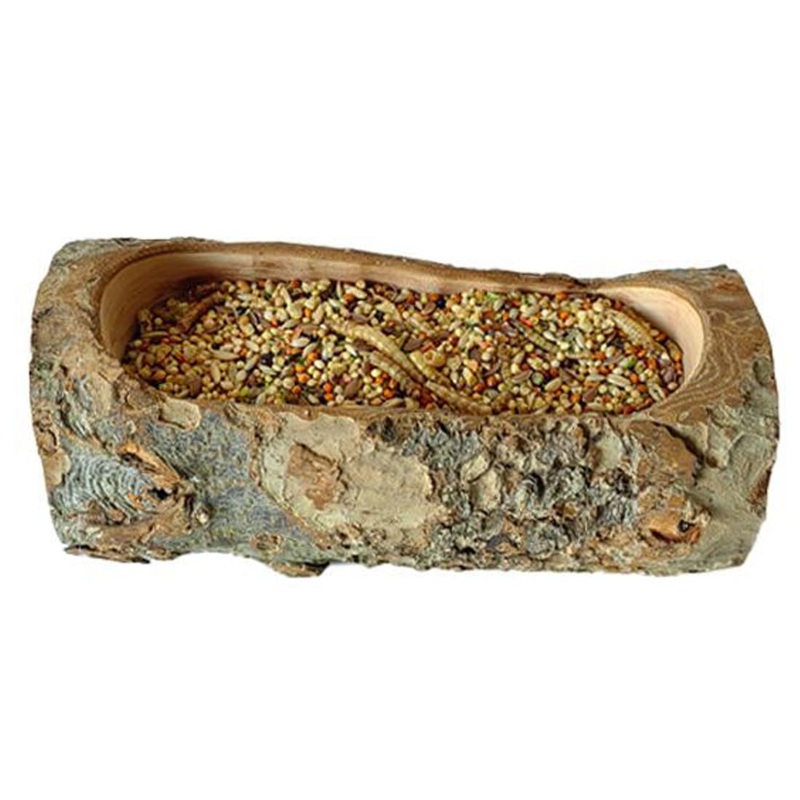 Apple Wood Feeding Bowl for Small Animals, Food Dish for Hamster, Guinea Pig, Chinchilla Rat Gerbils Large Groove Bowl