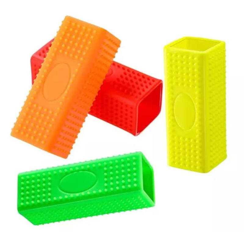 Pet Dog Cat Auto Care Silicone Pet Grooming Block Brush For Bathing Massage Brush Rubber Shampoo Comb 1 Piece