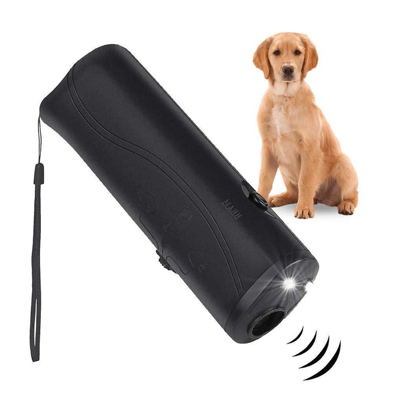 PETSOLE Anti Barking Device – Ultrasonic Dog Barking Deterrent & 2 in 1 Bark Control Whistle Tool, Pet Training Device, Handheld Trainer and Silencer, Stop Barking & Repellent Indoor