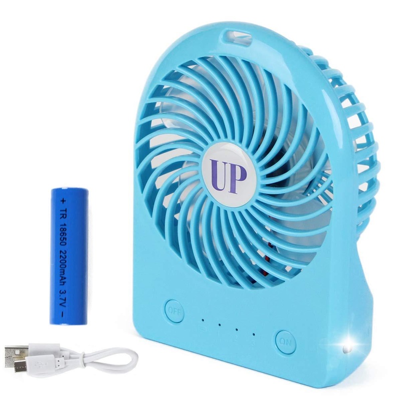 Portable Mini Fan for Cat Backpack Carrier, USB Rechargeable Battery Included Speed-Adjustable Fan for Pet Backpack