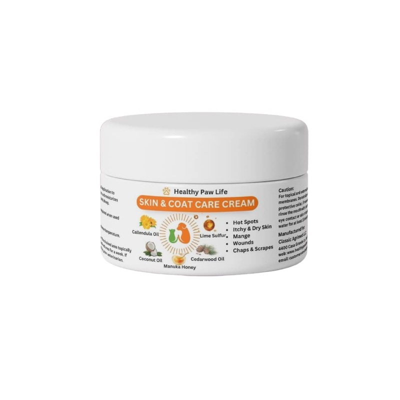 Skin and Coat Care Ointment for Pets – Itchy or Dry Skin, Wounds, Hot Spots  Calendula Oil, Manuka Honey, Lime Sulfur, Cedarwood Oil, Coconut Oil  Dogs, Cats, Puppies, Kittens