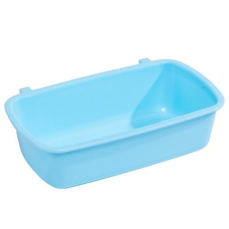 Small Animal Feeder Bowl, Hanging Cups for Birds, Hamsters, Mice, Rats, Bath Food Water Bowls, Blue