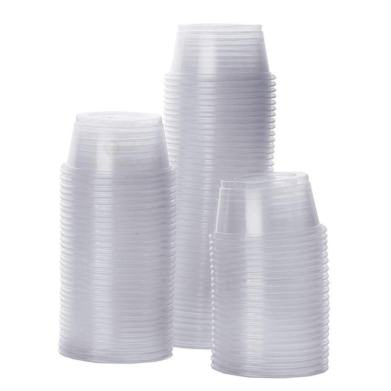 SunGrow Gecko Food and Water Containers, 0.5 Ounce Capacity, Plastic Transparent Cups, Reusable, Recyclable, Disposable, Works with All Types of Food, Fits Various Reptile Feeder, 100 Pieces