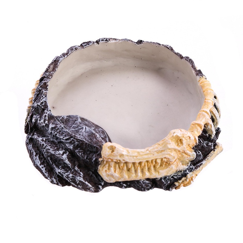 Tfwadmx Hermit Crab Water Bowl, Small Reptile Feeding Dish, Tortoise Water Dish, Hermit Crab Food Dish, Reptile Food Bowl for Geckos Corn Snakes Turtles Small Bowl-1Pcs