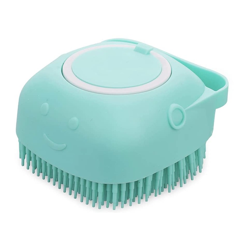 Dog Bath Brush, Scrubber Shampoo Massage Dispenser Grooming Soft Silicone Scrubber For Bath Water Brush For Dogs Dog Washing Brush Bath Scrubber For Pets (Light Blue) Light Blue