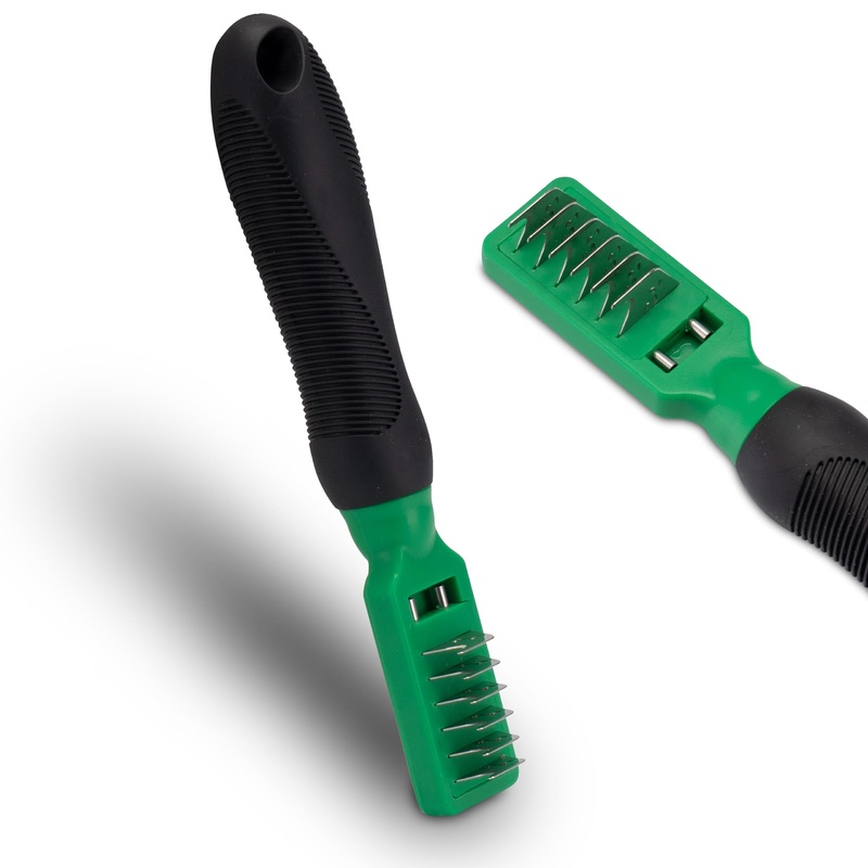FinoPet de-matting brush, de-matting knife, de-matting comb for dogs and cats, dog brush/cat brush also as a felting brush for dogs and cats, de-matting agent for knots, tangles and undercoat