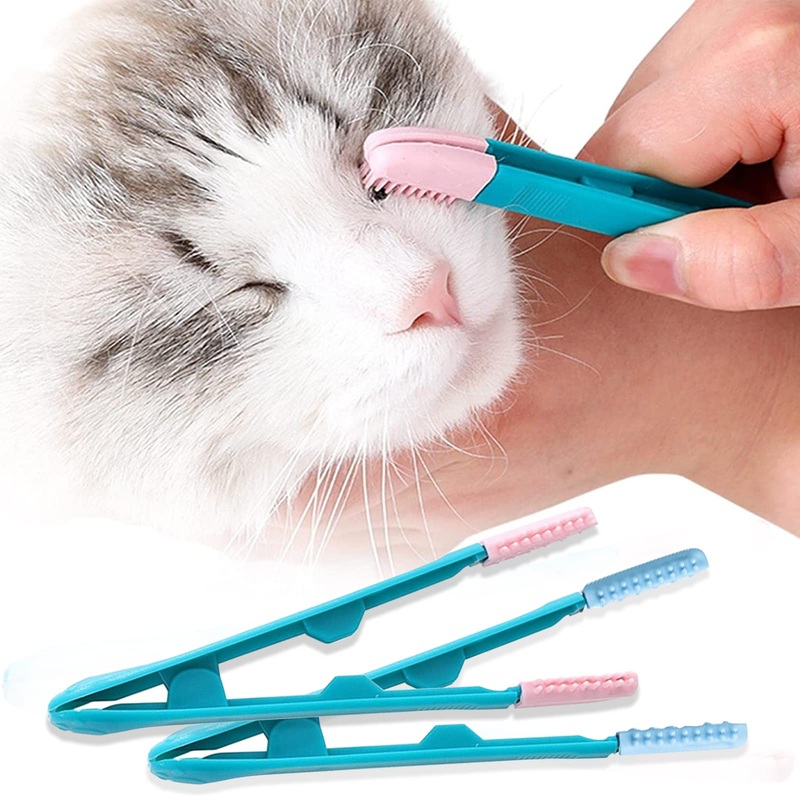 Pack of 2 dog tear stain removers, dog eye comb brush, tear stain remover
