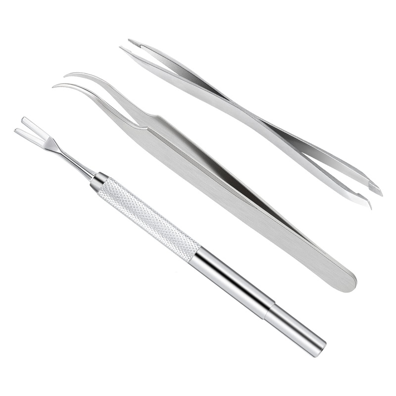 Rypet Tick Remover Tool Set – Stainless Steel Tick Remover Kit for Cats Dogs and Humans(Pack of 3)
