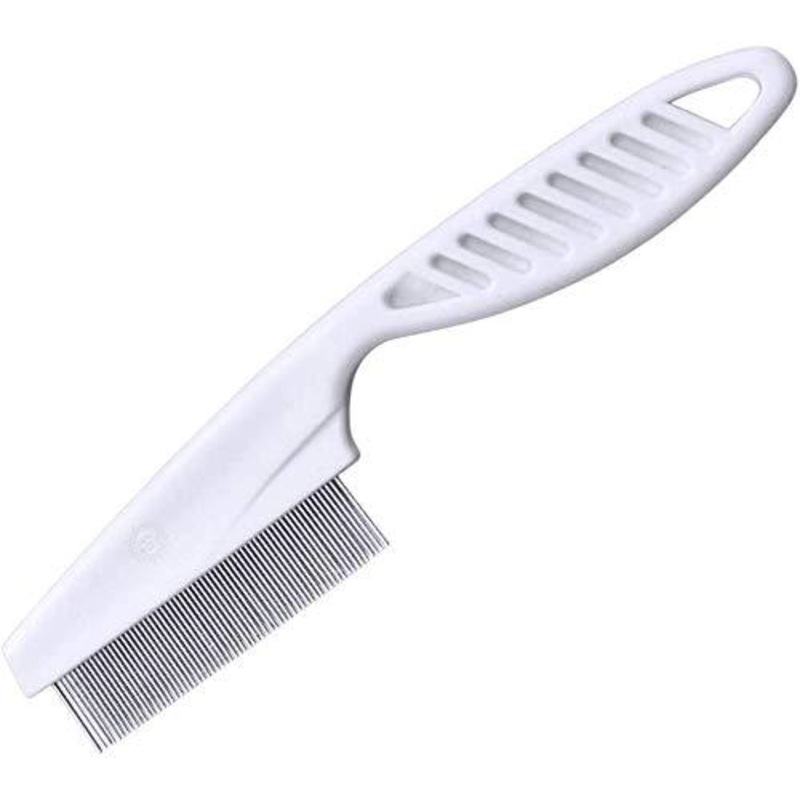 SunGrow Grooming Comb for Dogs and Cats, 7.2 Inches, Lightweight and Easy to Hold, Doesnt Pull Hair, White Color Brush, 1 pc