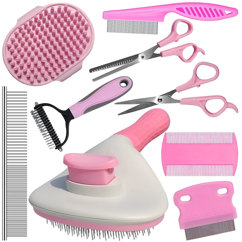 Ultimate Dog Grooming Brush Shedding Kit, Complete Grooming Solution for Shedding Dogs – Slicker Brush, Deshedding Tool, and Grooming Comb – Suitable for All Breeds and Sizes – Promotes Healthy Skin and Coat, Reduces Shedding