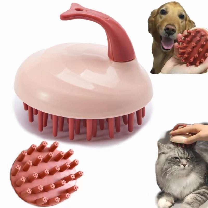 Washable silicone cat brush,cat shampoo brush,Combing, Bathing, massaging, 1 brush for 3 purposes,for Short to Long Haired pet scrubber bath brush