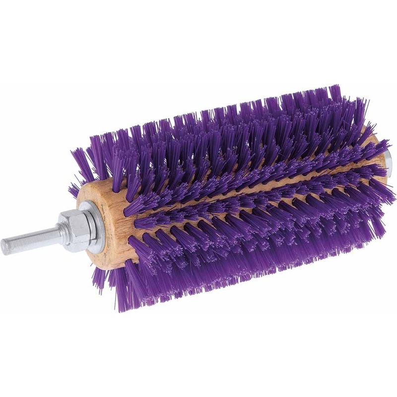 Weaver Leather Mini Roto Brush for Livestock, Wool/Hair Stimulating and Grooming Brush for Goat Sheep Cattle, Use with Drill, Coat Deshedding Tool 5-3/8″ Long