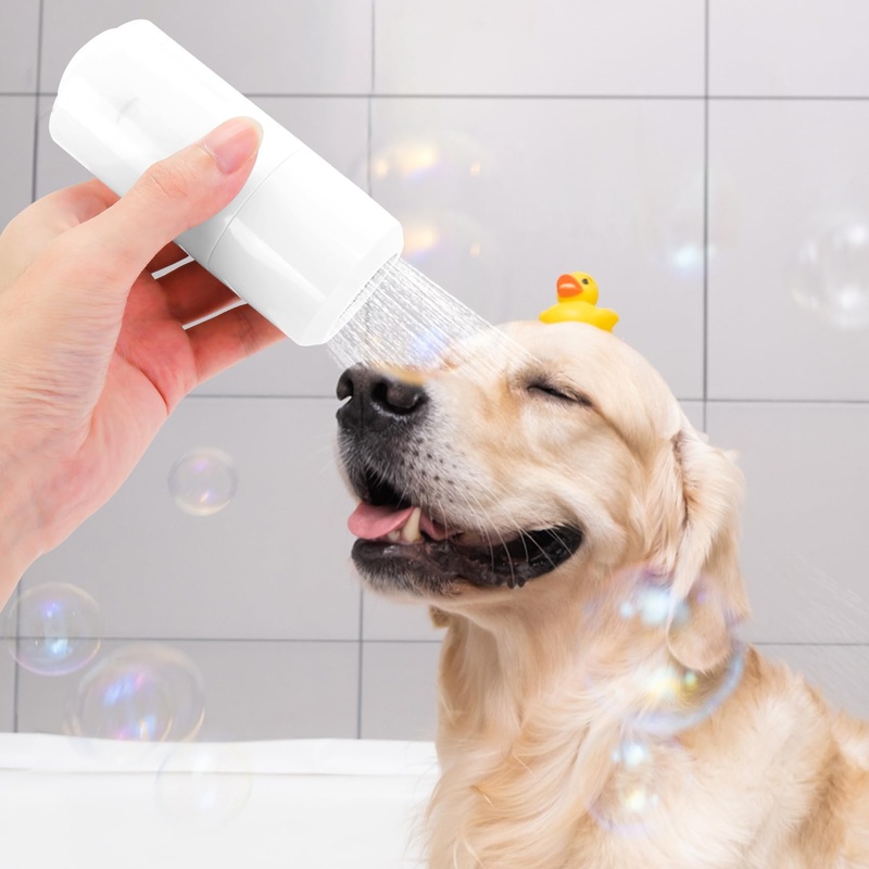Beyoung Automatic Foaming Soap Shower Spray For Dog Cat Pet, Portable Pet Bath Necessities Scrubber Accessories Washing Station Supplies