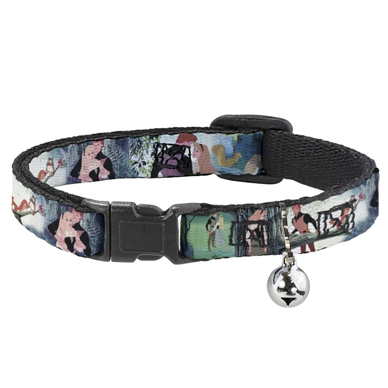 Buckle-Down Breakaway Cat Collar – Sleeping Beauty Woods Scenes – 1/2″ Wide – Fits 8-12″ Neck – Medium NARROW MEDIUM – Fits 8-12 Inch (0.5 Inch WIDE)