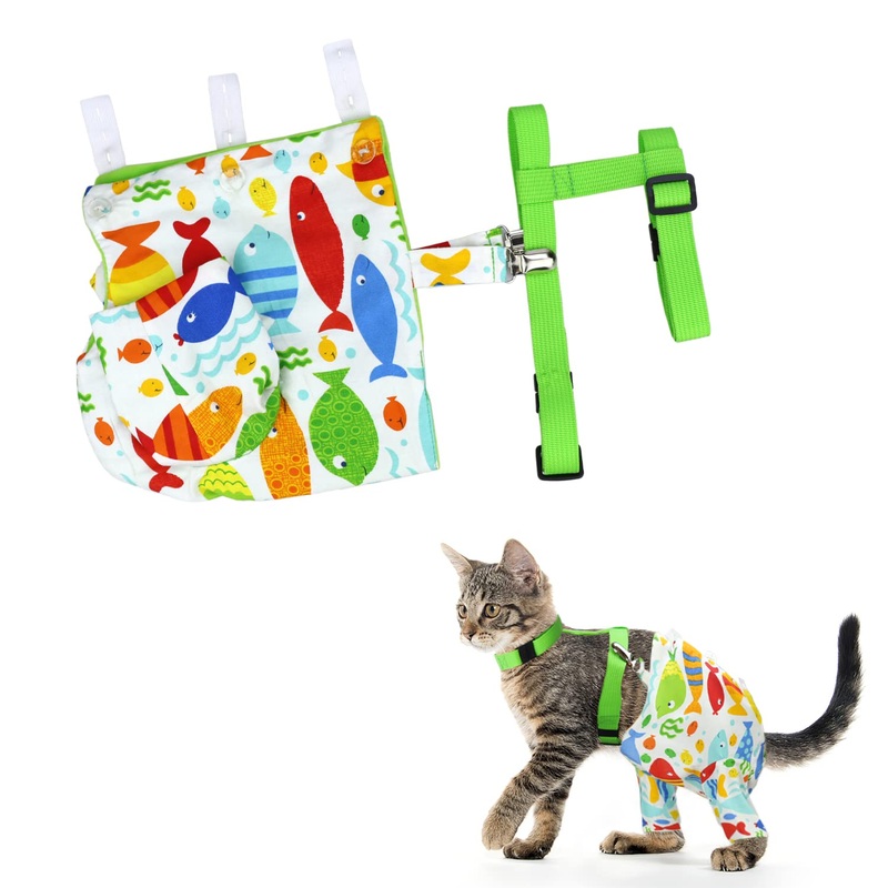Cat Hind Leg Protection with Adjustable Elastic Rope and Buckle for Postoperative Cat Comfortable Cone Alternative No Lick Sleeve Surgery Suit Alternative
