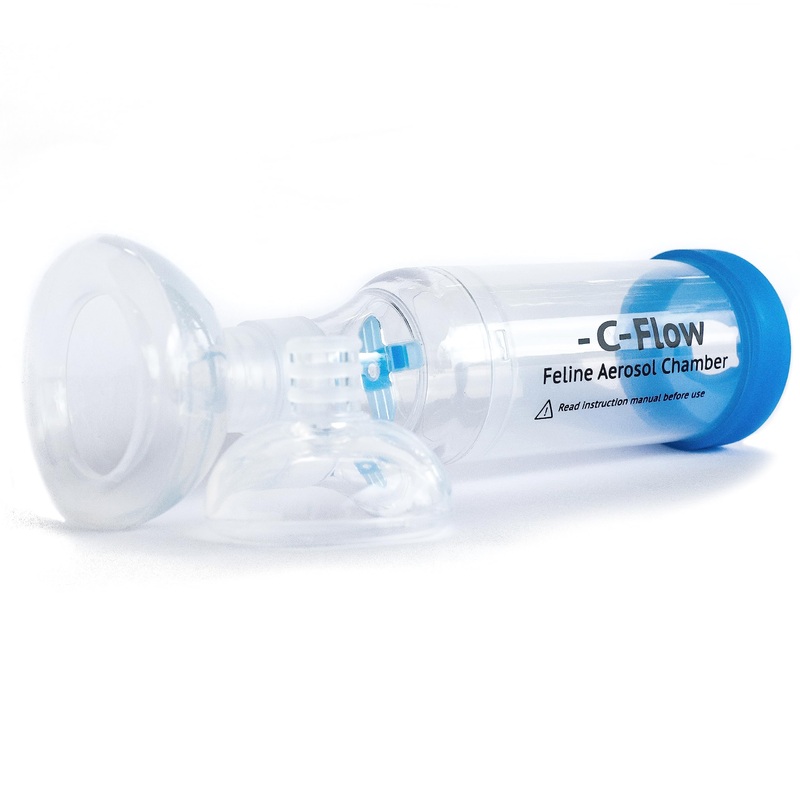 Cat Inhaler Spacer for Cats with Breathing Indicator – Includes 2 Masks to fit Most Cats – Feline Aerosol Chamber