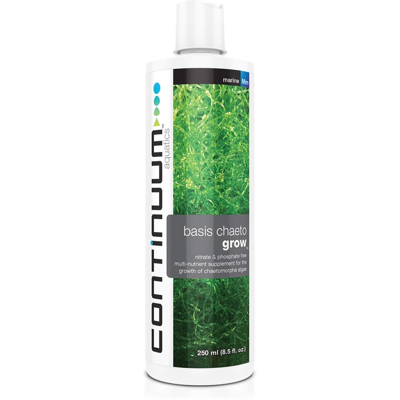 Continuum Aquatics Basis Chaeto Grow – Liquid Multi Nutrient Supplement for Chaetomorpha Algae Growth, Nitrate and Phosphate Free 250ml