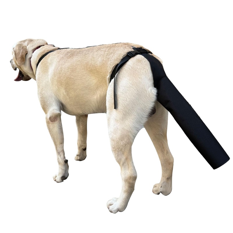 Dog Tail Protector, Dog Tail Guard Dog Tail Cover for Wounds Black Dog Harness with Tail Guard Dog Tail Protector Sleeve (Size L)