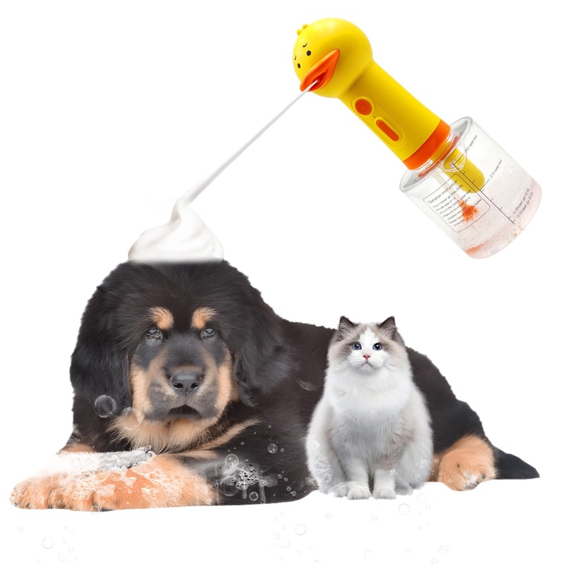 Electric Dog Cleaning Foam Machine, Rechargable Soap Dispenser for Dog 1200mAh Ultra Long Standby, 350ML Capacity, IPX7 WaterproofDeep Cleaning pet Fur, Dog Bath Supplies(V1)