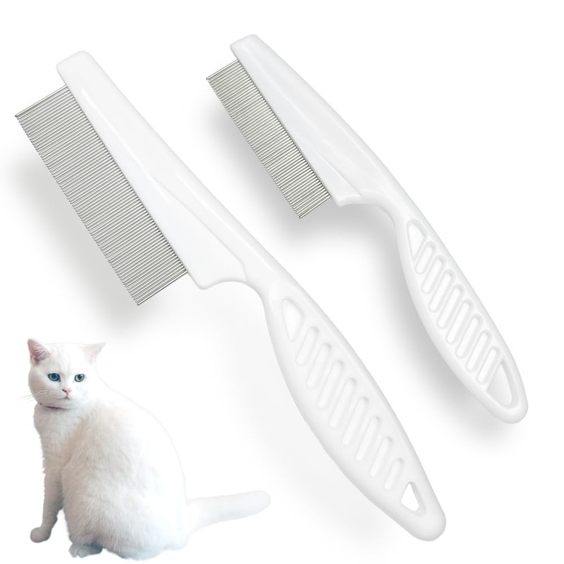 Flea Comb for Dogs and Cats, Pet Flea Comb, Multifunctional Pet Hair Comb Flea and Tear Stain Removal, Flea Comb for Small Dogs, Flea Comb for cats, Pets Grooming Comb Kit for Cats Dogs Puppies