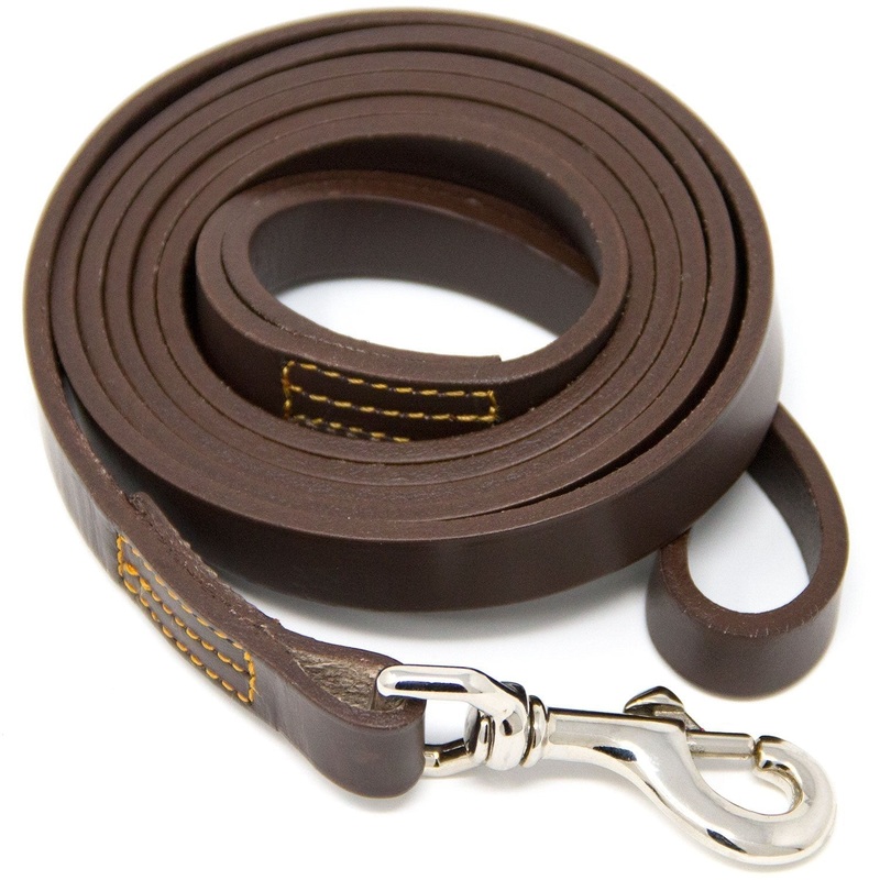 Hero Leather Training Leash – 6 Foot Brown