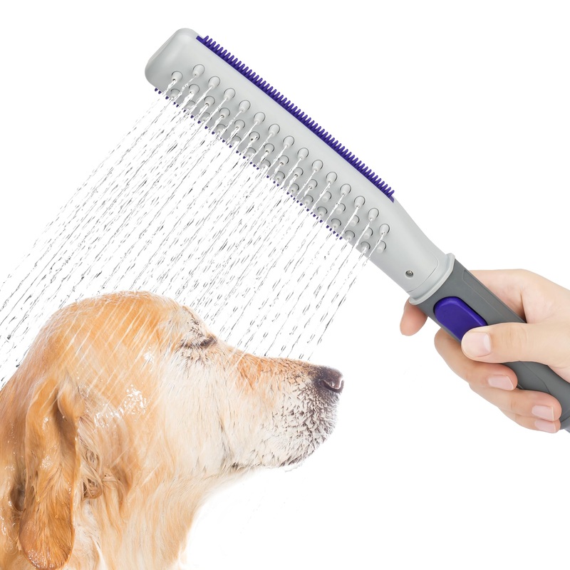 Professional Dog Shower Head, Pet Shower Attachment, Pet Bathing Spraye, Indoor Outdoor dog washing Sprayer Includes 8-Foot Flex Hose, 3 Spraying Mode On/Off