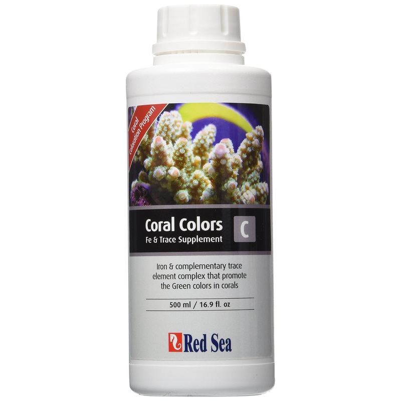 Red Sea Fish Pharm ARE22063 Coral Colors Iron/Trace Supplement-C for Aquarium, 500ml