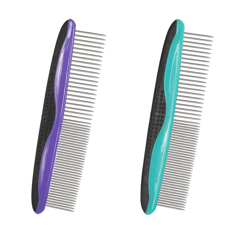 Stainless Steel Pet Comb Pet Grooming Comb Cat Grooming Tool Rounded Teeth Dog Comb Shedding Comb Cat Dog Comb Clean Lice, Tangles, Knots, Crust, Dirt