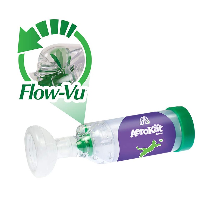The Original Aerokat Feline Aerosol Chamber Inhaler Spacer for Cats and Kittens with Exclusive Flo-Vu Indicator