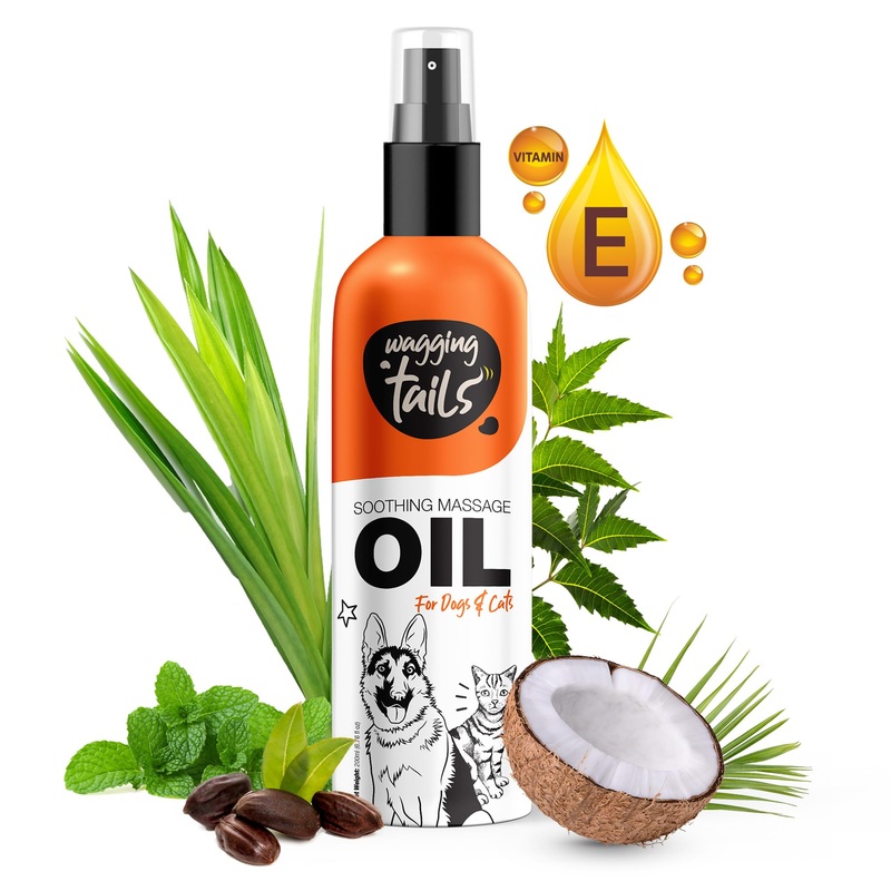 Wagging Tails 6-in-1 Soothing Oil 6.76 fl oz for Dogs | All Natural Ingredients Coconut Oil and Vitamin E Help Control Hair Fall & Improve Coat Shine and Softness Pack Of 1