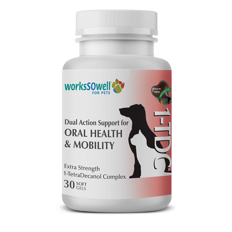 1TDC Dual Action Natural Support  Twist Off Soft Gels  Delivers 4 Major Health Benefits for Dogs & Cats  Supports Oral Health, Hip & Joint Health, Muscle & Stamina Recovery, Skin & Coat Health 30