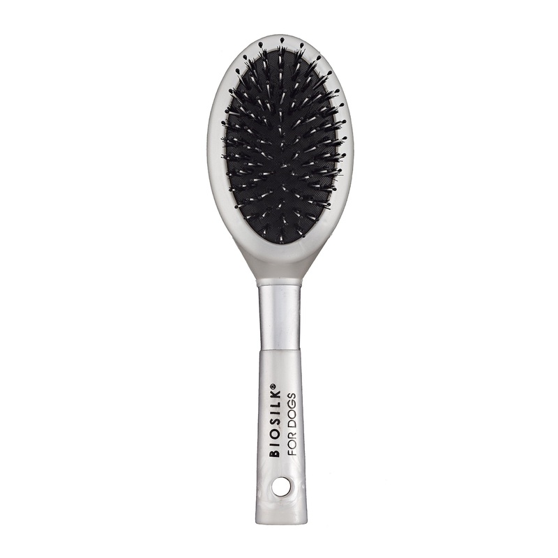 BioSilk for Pets BioSilk for Dogs Porcupine Brush | Dog Pin Brush With Built-In Comb Bristles Removes Mats, Tangles & Loose Hair with Minimal Effort & Comfort | Suitable for Long or Short Haired Dogs