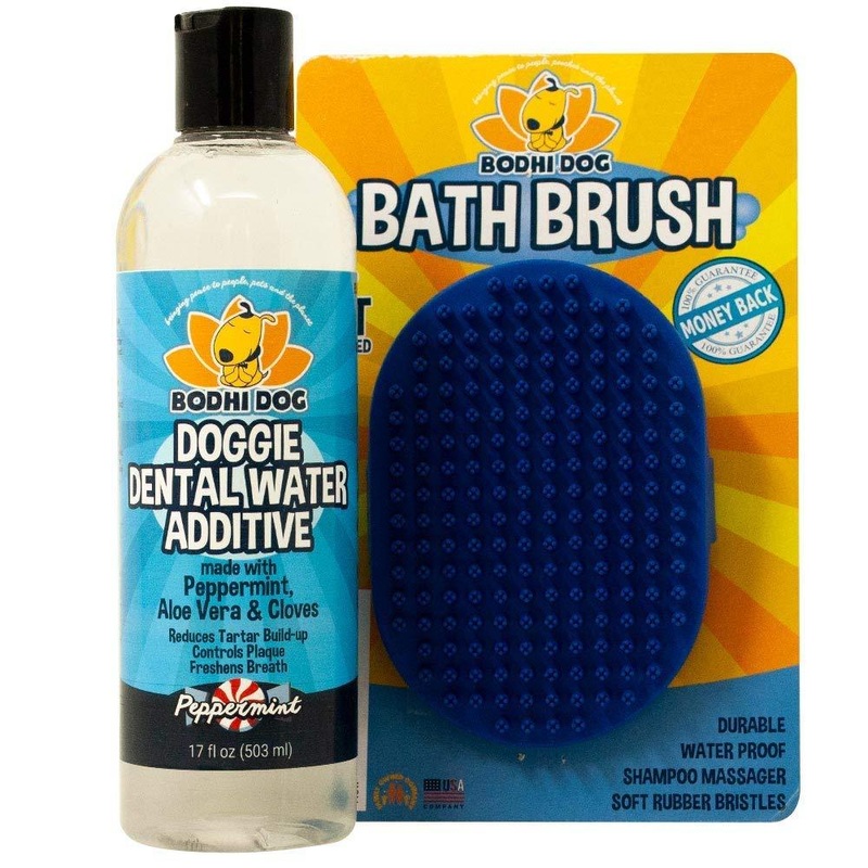 Bodhi Dog Grooming Shampoo Brush + Peppermint Dental Water Additive Bundle