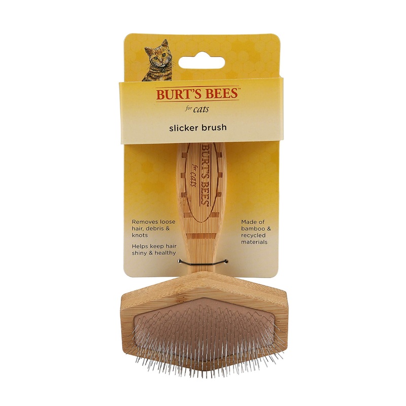 Burt’s Bees for Cats Slicker Brush | Cat Brush Removes Loose Fur and Prevents Matting | Slicker Brush for Cats | Cat Brushes for Grooming to Keep A Smooth Coat | Ideal for Daily Grooming