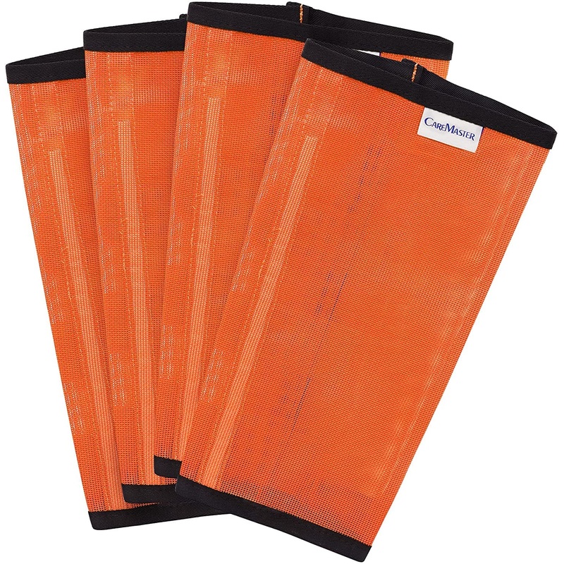 Fine Mesh Fly Boots Loose Fitting & Non-Slip Horse Fly Leggings No More Horsefly Nuisance Greatly Reduce Stomping Breathable with Natural Air Flow (Set of 4) Vibrant Orange Small